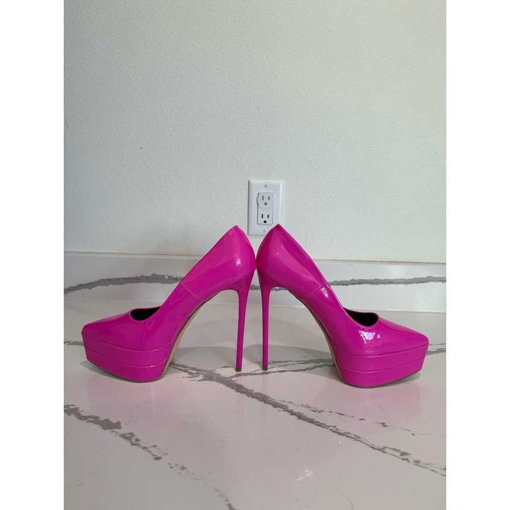 Liliana Pink Patent Leather Platform Stilettos 6"… - image 5