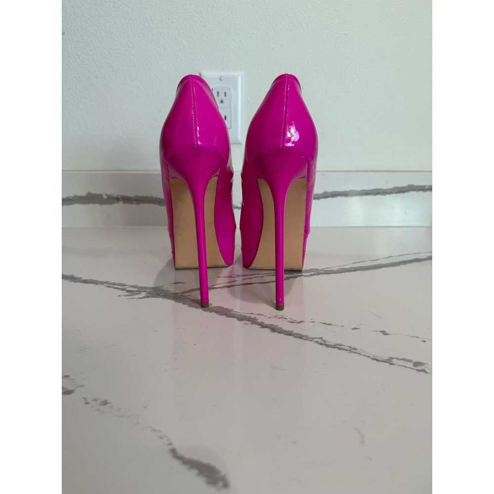 Liliana Pink Patent Leather Platform Stilettos 6"… - image 6