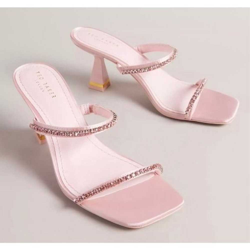 Ted Baker Sandals Rinita Diamante Satin Mule Heel… - image 1
