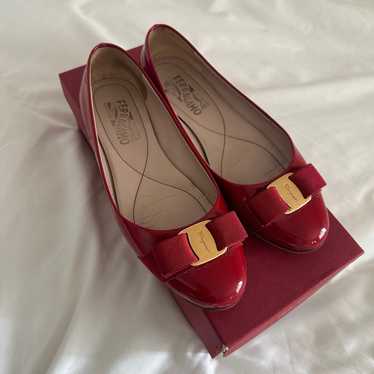 Salvatore Ferragamo Flat Shoes Red 7.5 - image 1