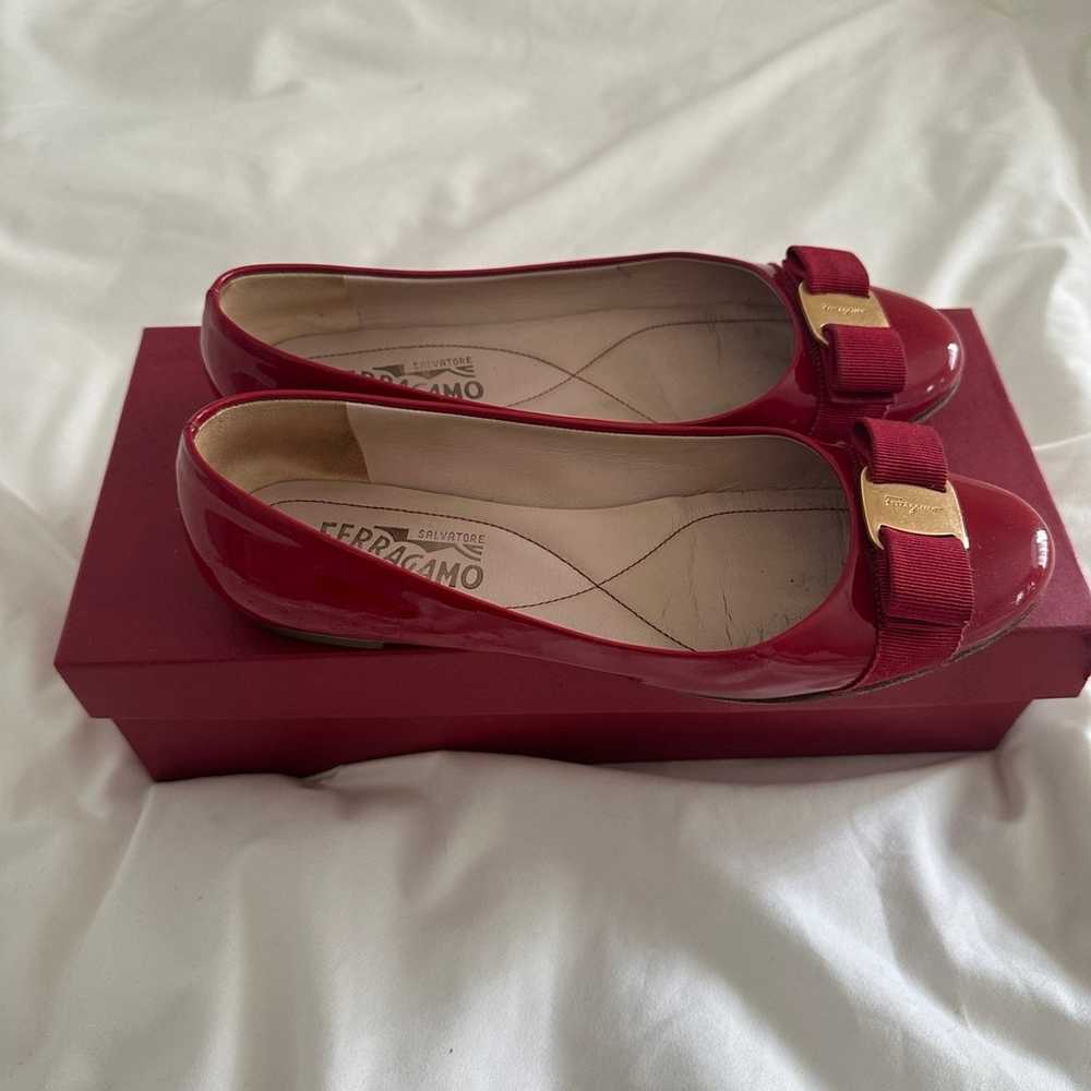 Salvatore Ferragamo Flat Shoes Red 7.5 - image 2