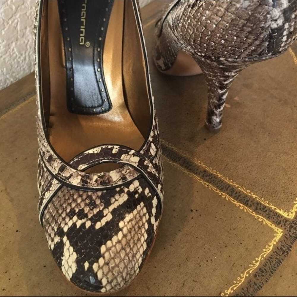 Snakeskin/Animal Print Leather Pumps 40 - image 1