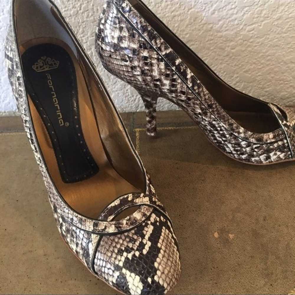 Snakeskin/Animal Print Leather Pumps 40 - image 2