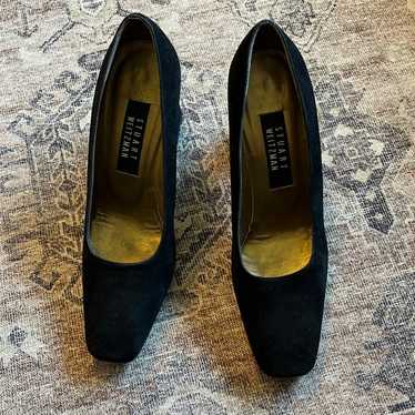 STUART WEITZMAN Black velvet heels size 8.5 - image 1