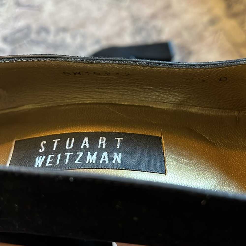 STUART WEITZMAN Black velvet heels size 8.5 - image 5
