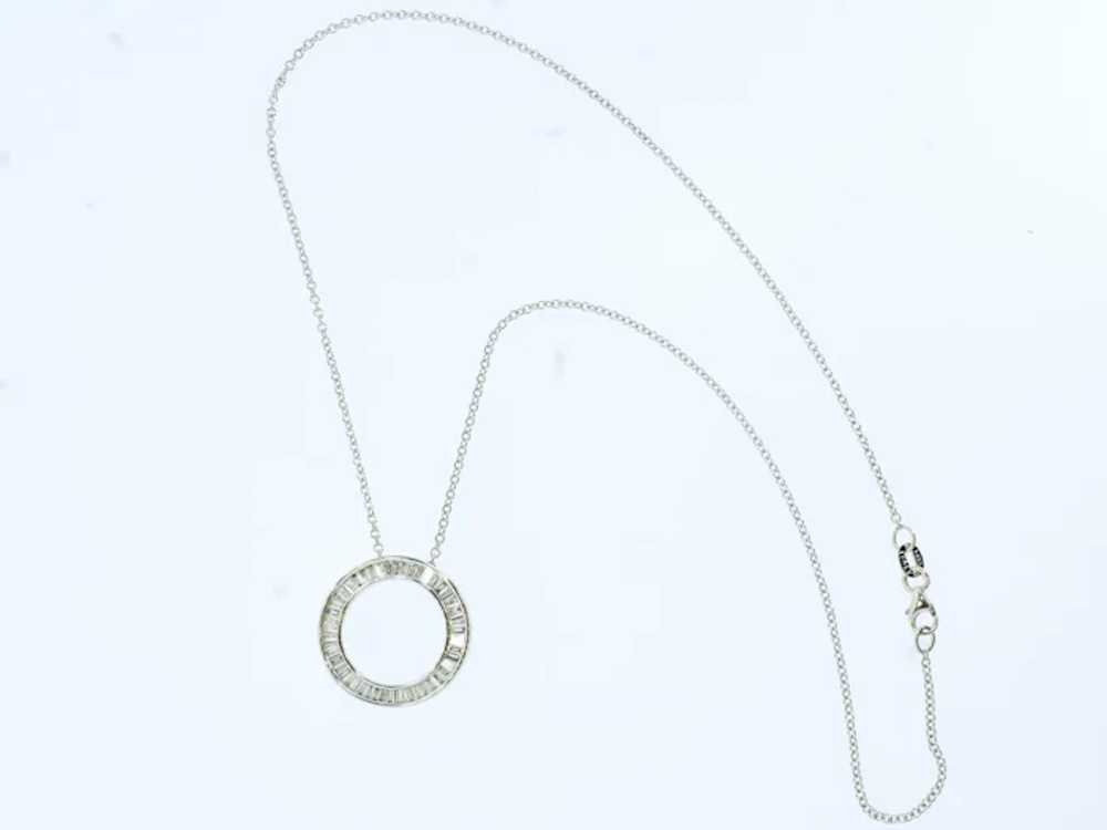 Circle of Diamond Pendant Necklace with 1.50 cts … - image 4
