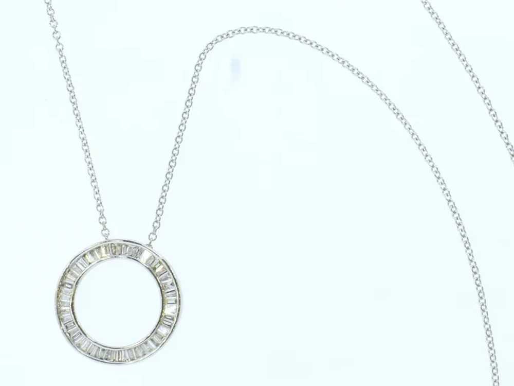 Circle of Diamond Pendant Necklace with 1.50 cts … - image 5