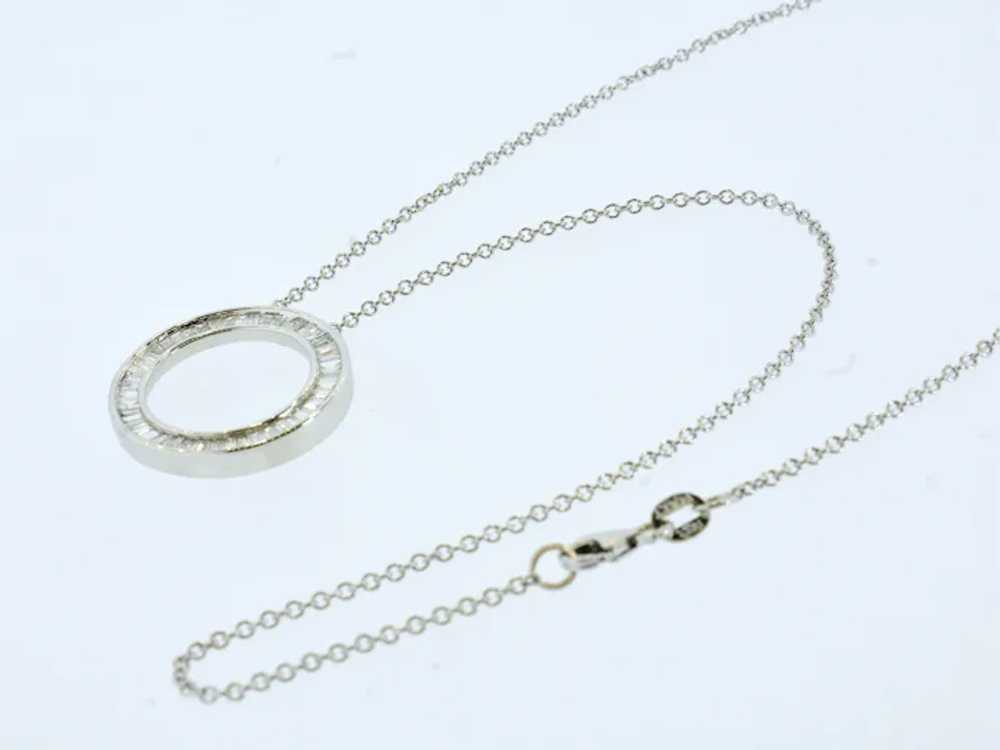 Circle of Diamond Pendant Necklace with 1.50 cts … - image 6