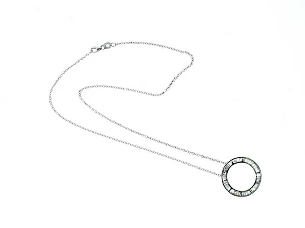 Circle of Diamond Pendant Necklace with 1.50 cts … - image 7