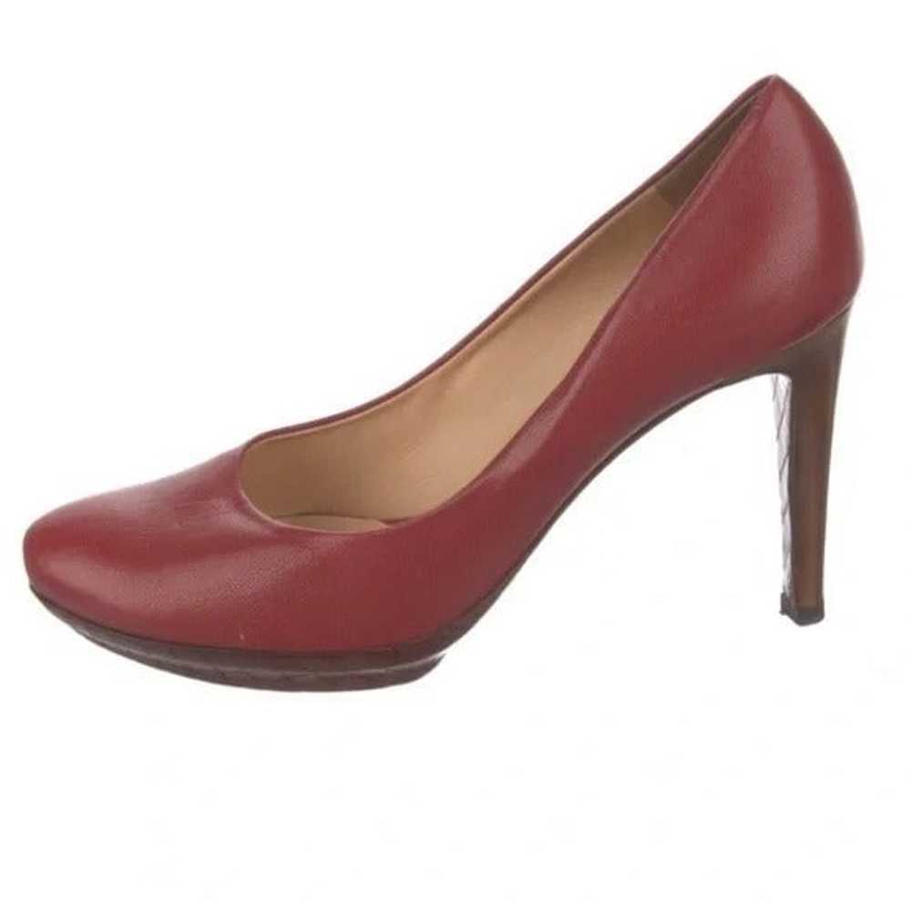 Bottega Veneta red leather pumps - image 3