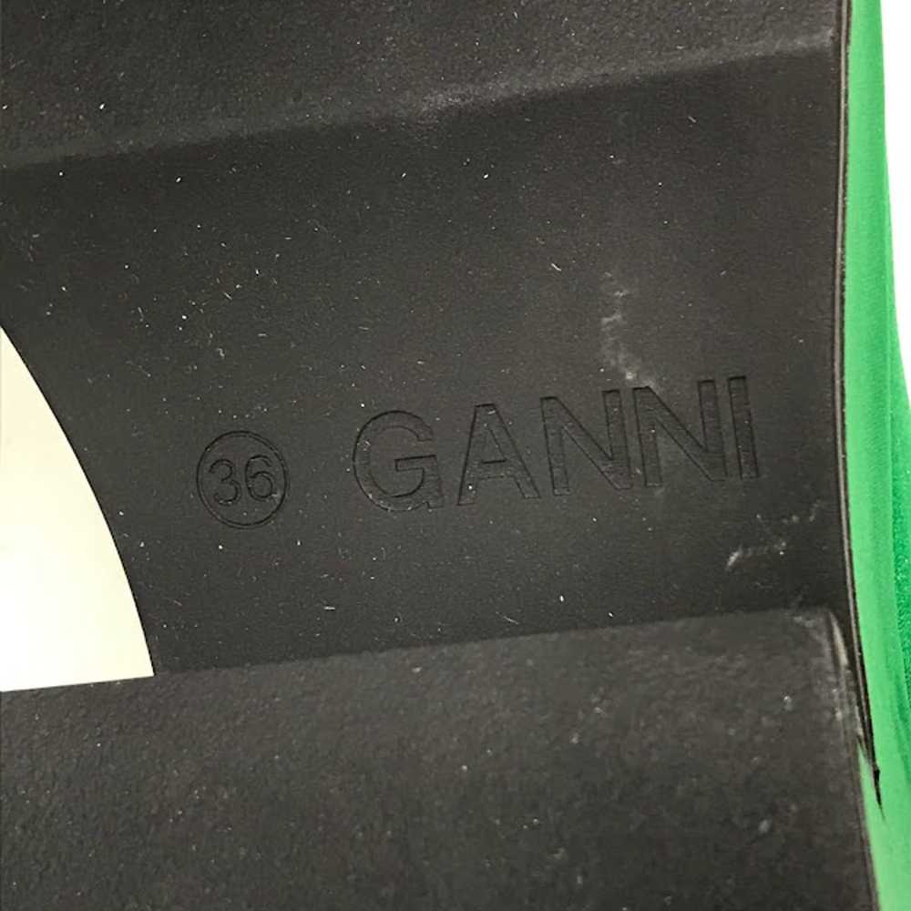 Ganni Retro Mules 6 Peep Toe Chunky Platform Wedg… - image 8