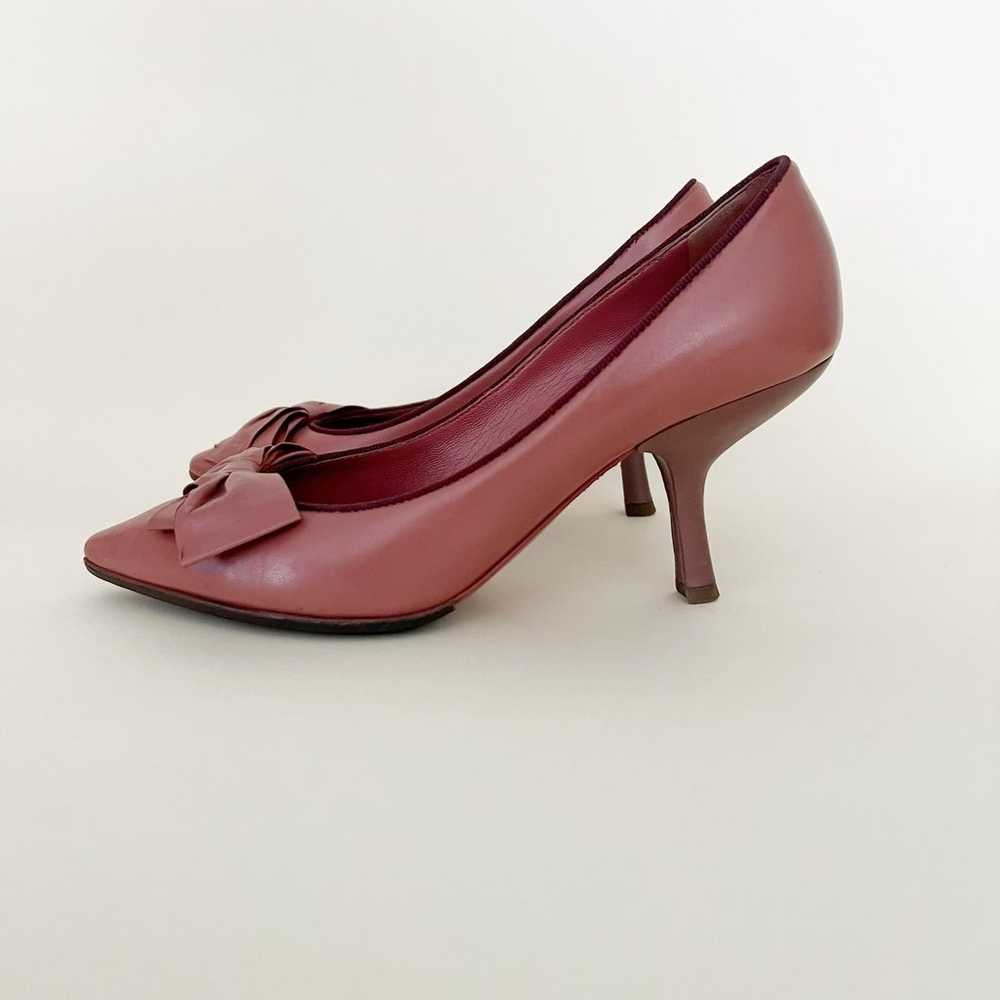 BOTTEGA VENETA Leather Bow Accent Heels Size 6 GUC - image 2
