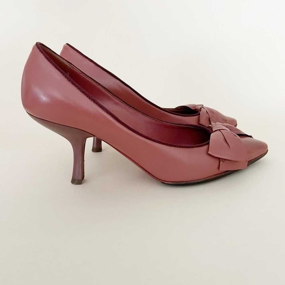 BOTTEGA VENETA Leather Bow Accent Heels Size 6 GUC - image 5