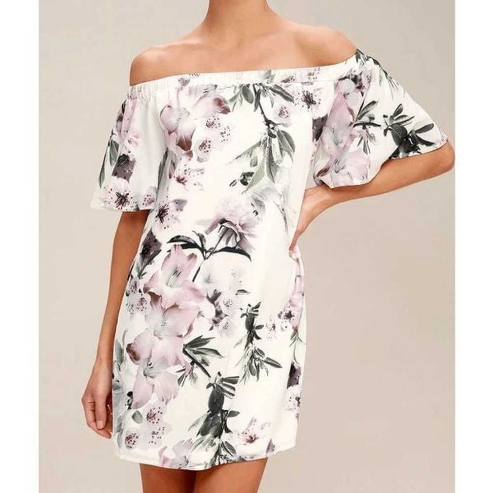 Lulu's Dream Of You Ivory Floral Shift Dress - image 6