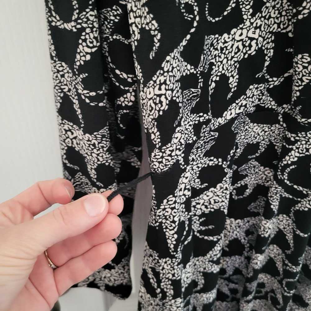 H&M Midi Cheetah Dress size M black white - image 5