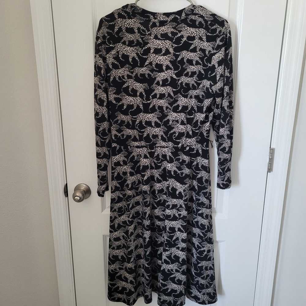 H&M Midi Cheetah Dress size M black white - image 6