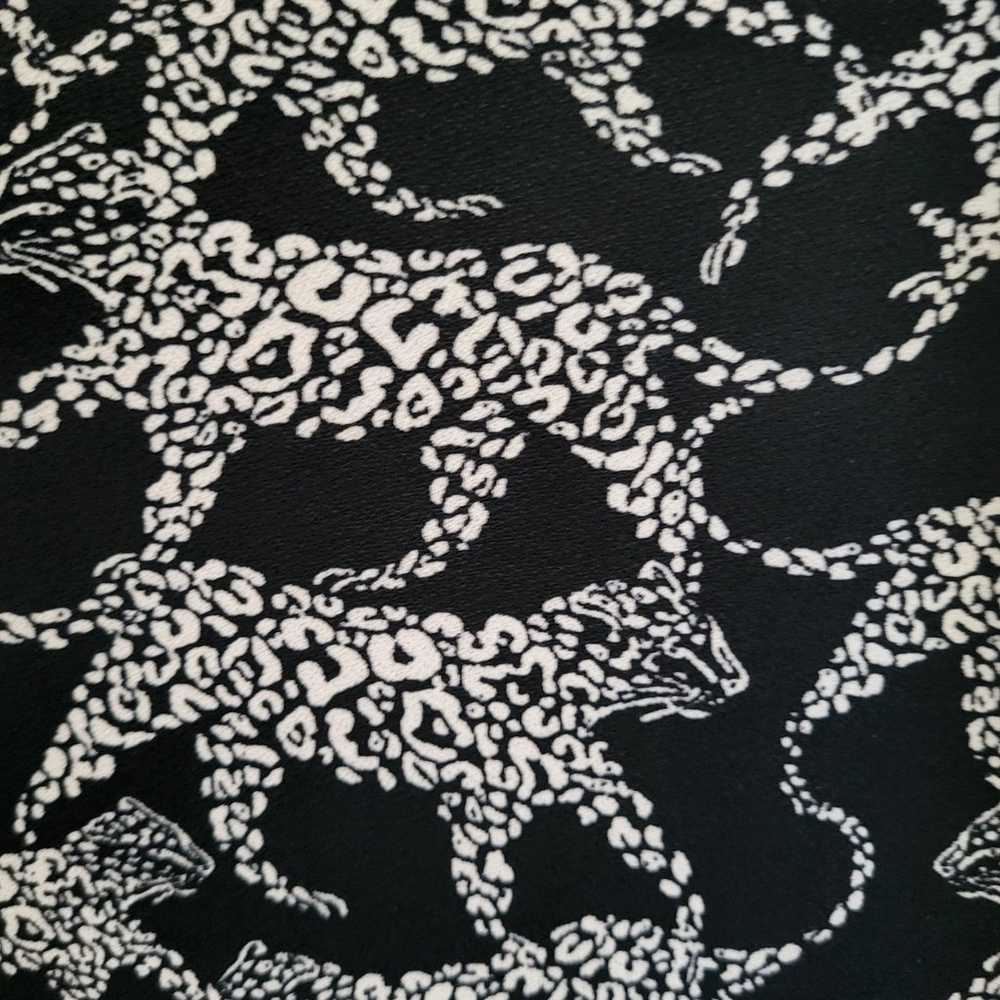 H&M Midi Cheetah Dress size M black white - image 8