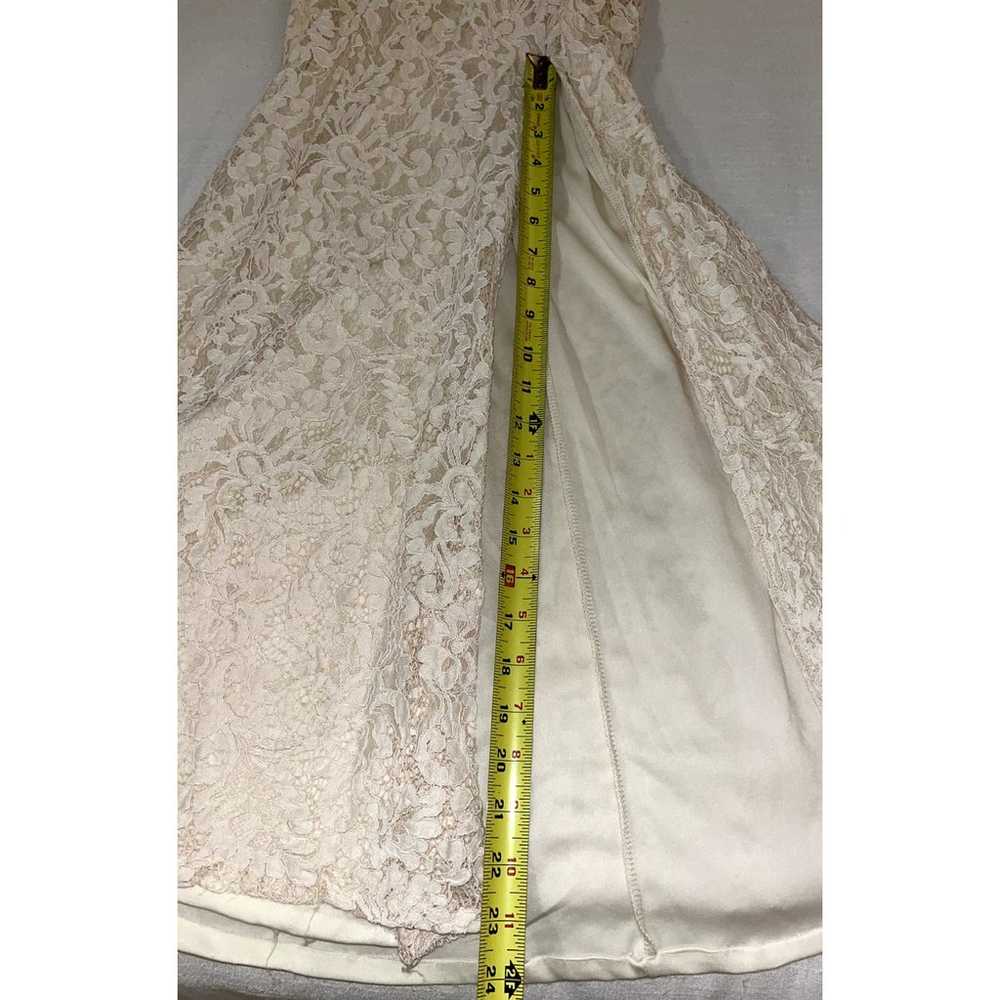 MANIJU Off White Ivory Lace Gown Wedding Dress Rh… - image 10