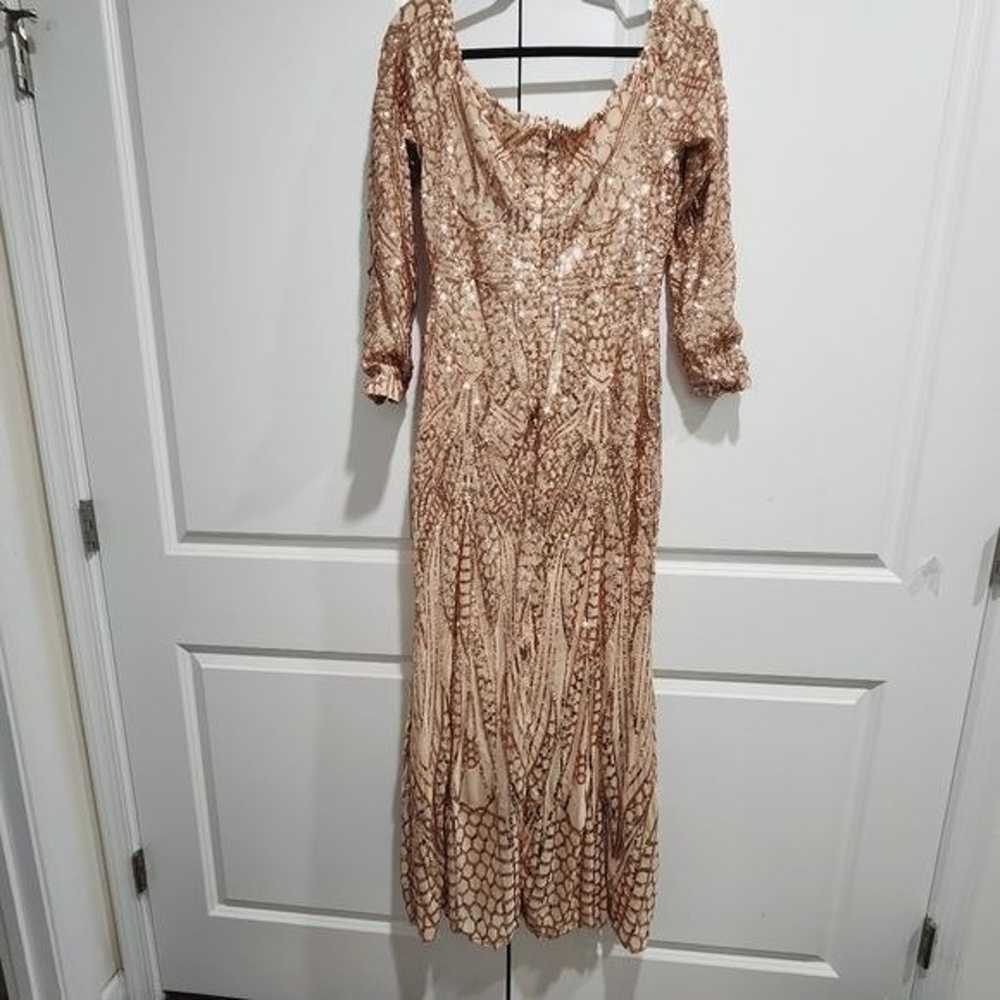 Fashion Nova - XL - Rose Gold Bodycon Sequin Dress - image 4