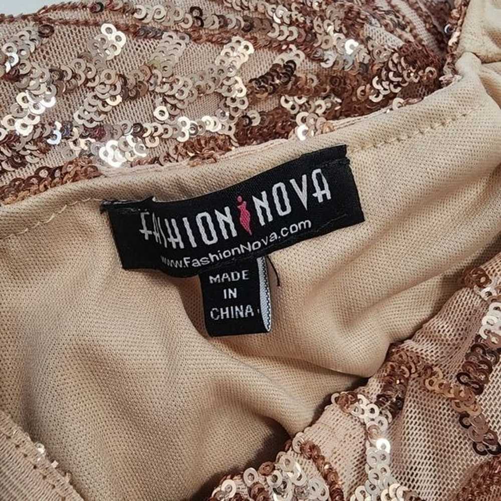 Fashion Nova - XL - Rose Gold Bodycon Sequin Dress - image 7