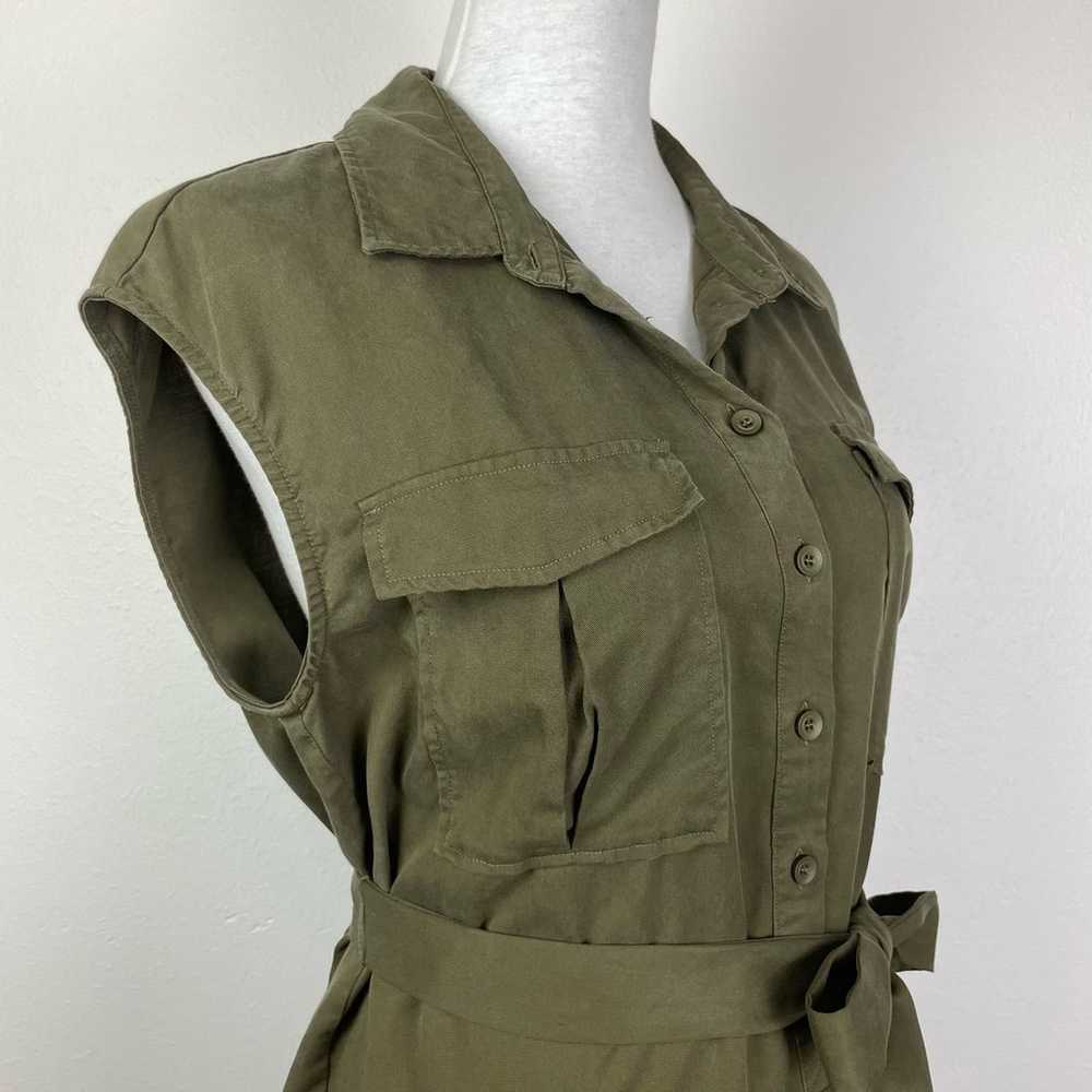 a loves a Army Green Sleeveless Belted Popover Mi… - image 3