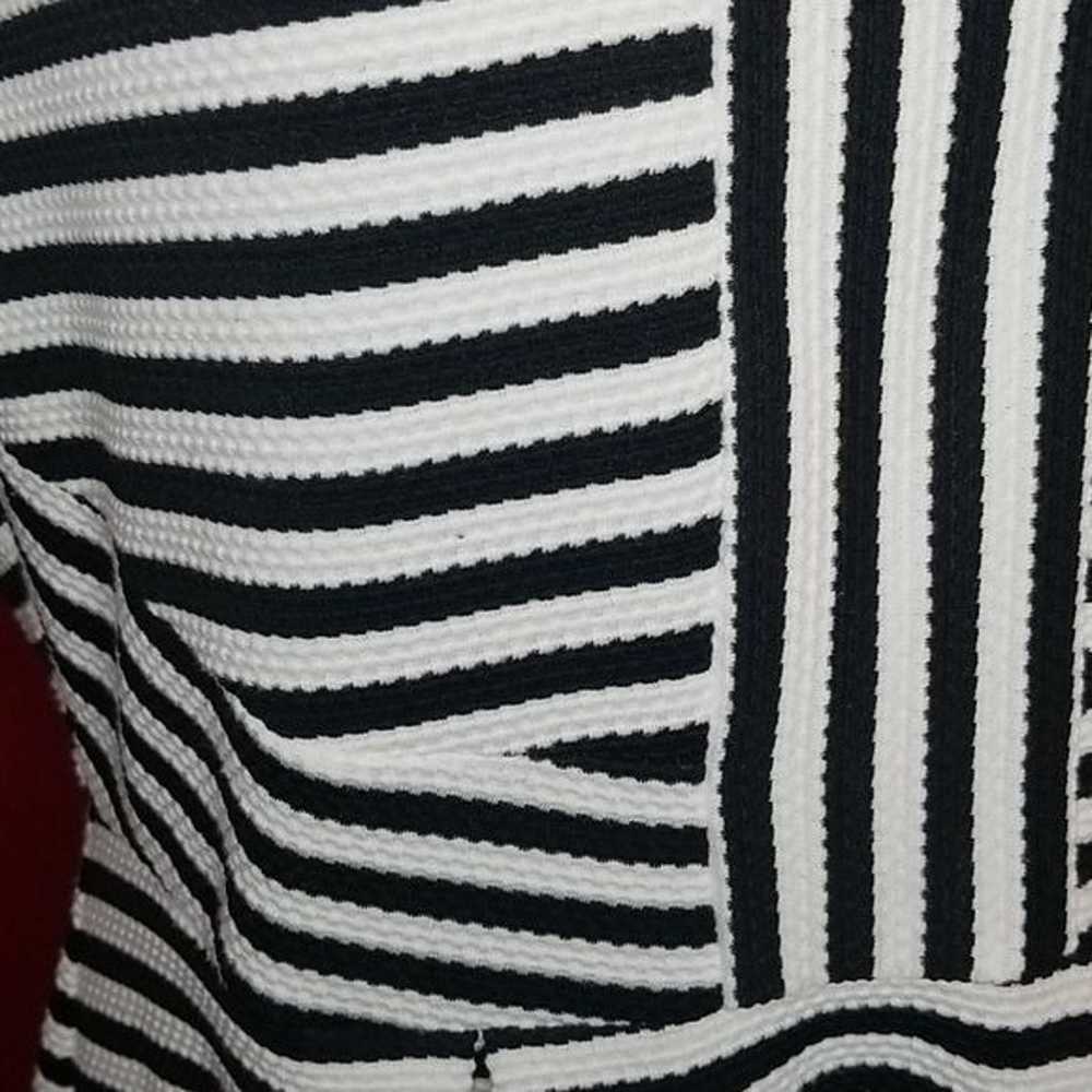 Cece black/white Fit flare dress size XL - image 4