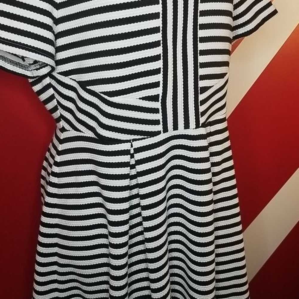 Cece black/white Fit flare dress size XL - image 5