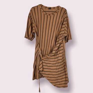 Zara striped wrap dress