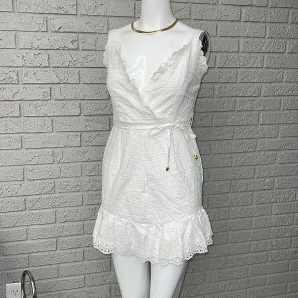 CBR White Eyelet Ruffle Sleeveless Mini Dress Siz… - image 1