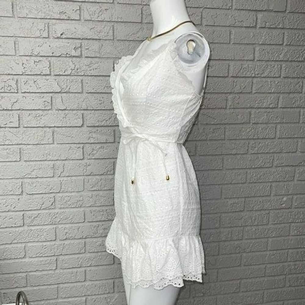 CBR White Eyelet Ruffle Sleeveless Mini Dress Siz… - image 2