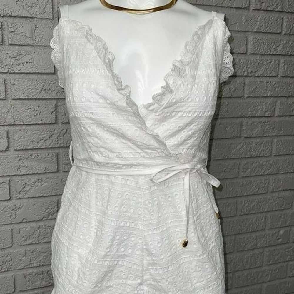 CBR White Eyelet Ruffle Sleeveless Mini Dress Siz… - image 3
