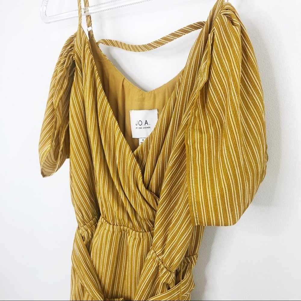 JOA Mustard Striped Midi Dress - image 4