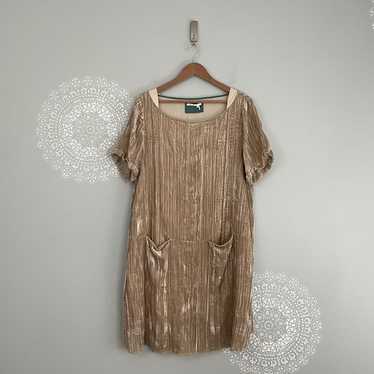 Anthropologie Floreat Crinkled Velvet Shift Dress… - image 1