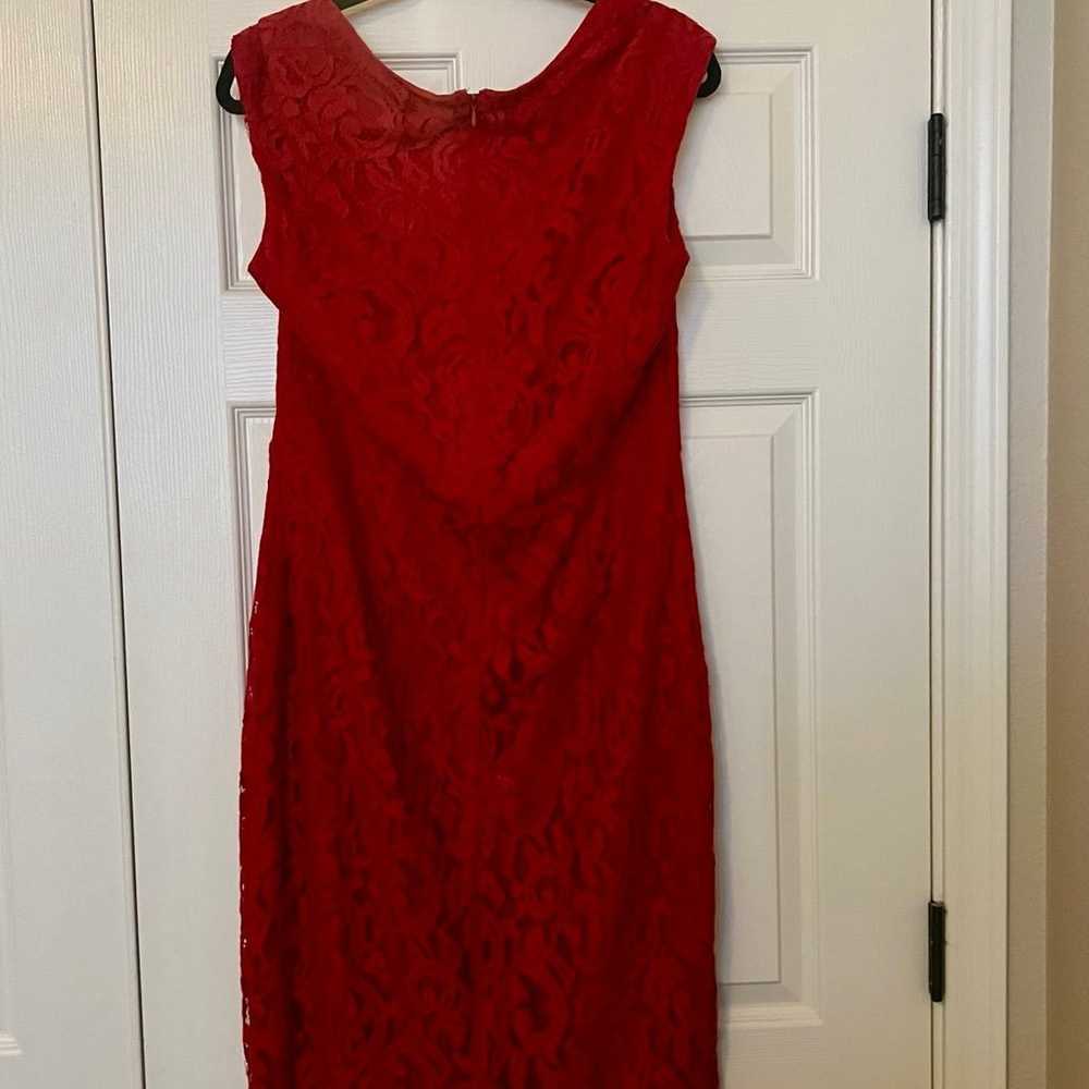 Red lace dress_ - image 3