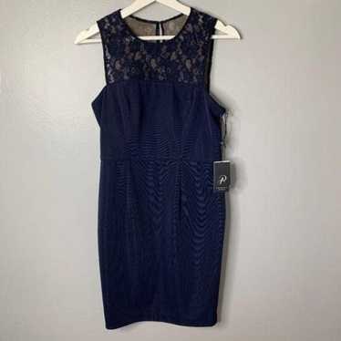 Adrianna Papell Navy Lace Dress - image 1