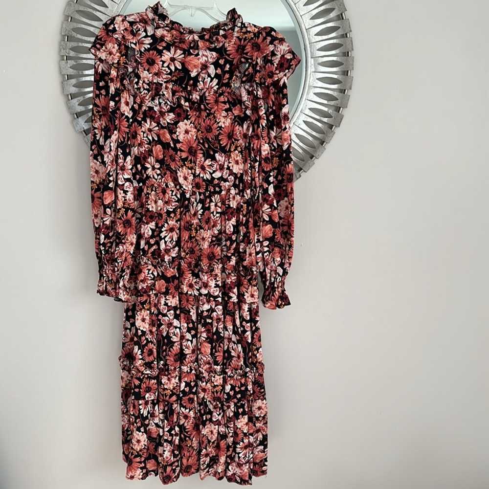 Rachel Parcell Belted Tiered Floral midi dress - image 2