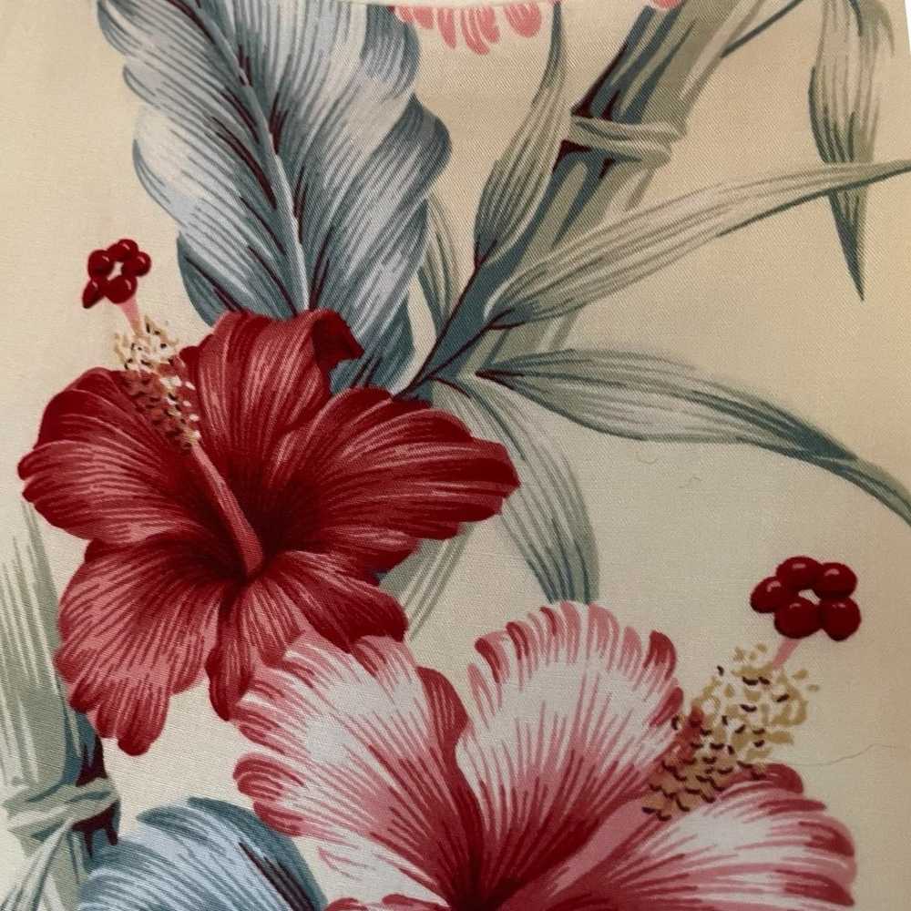 Vintage IOLANI Tan/Beige/HIBISCUS Hawaiian Dress … - image 10
