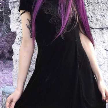 Killstar Mortina Crushed Velvet Dress