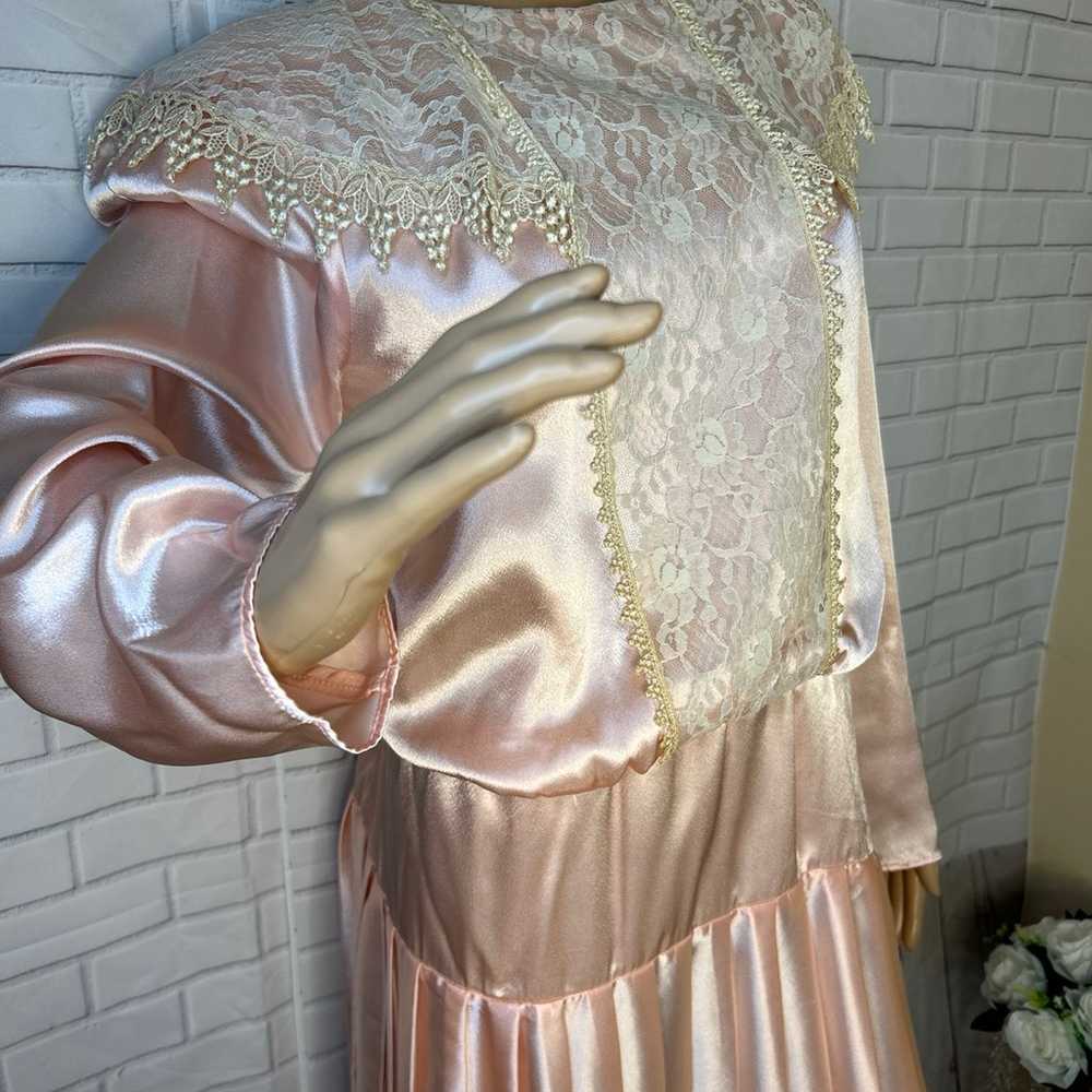 VTG Lory Max Ny Dress Womens Pink Peach Pearl But… - image 6