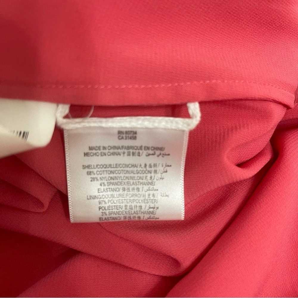 BCBGMAXAZRIA Pink V Neck Scalloped Hem Mini Dress… - image 11