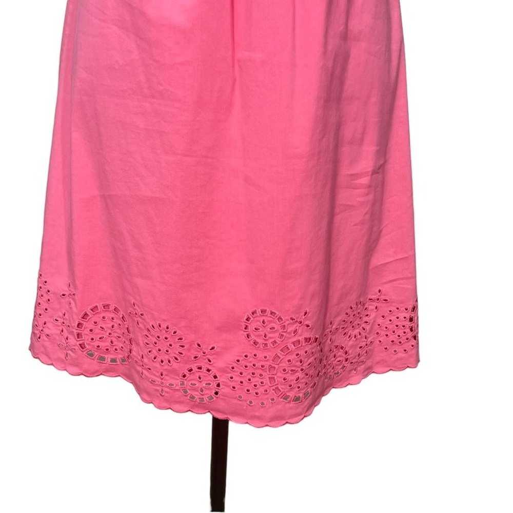 BCBGMAXAZRIA Pink V Neck Scalloped Hem Mini Dress… - image 9