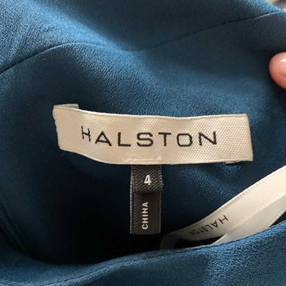 Halston Alix Crossover Crepe Mini Dress - image 6