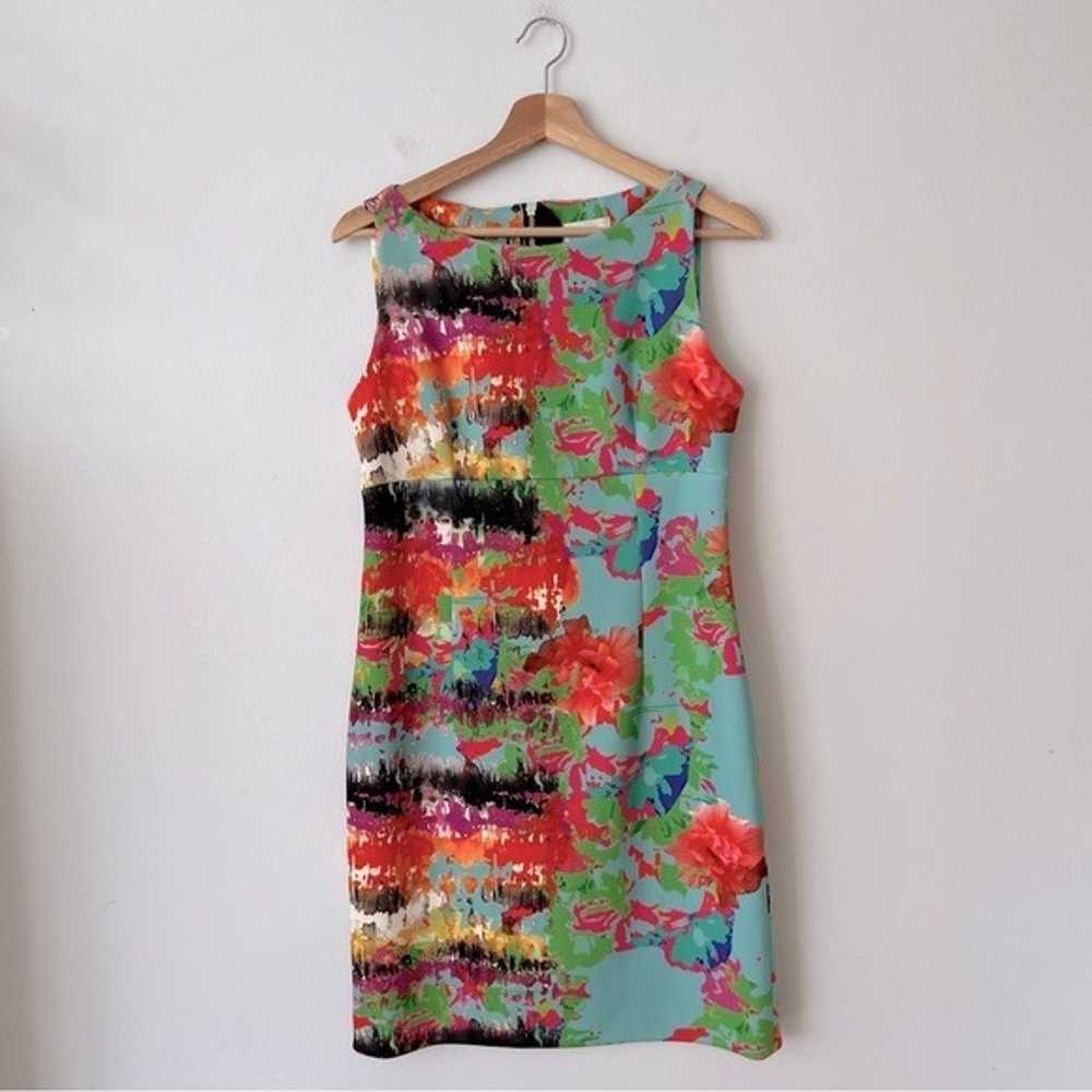 Milly Floral Watercolor Sheath Dress Women’s Size… - image 1