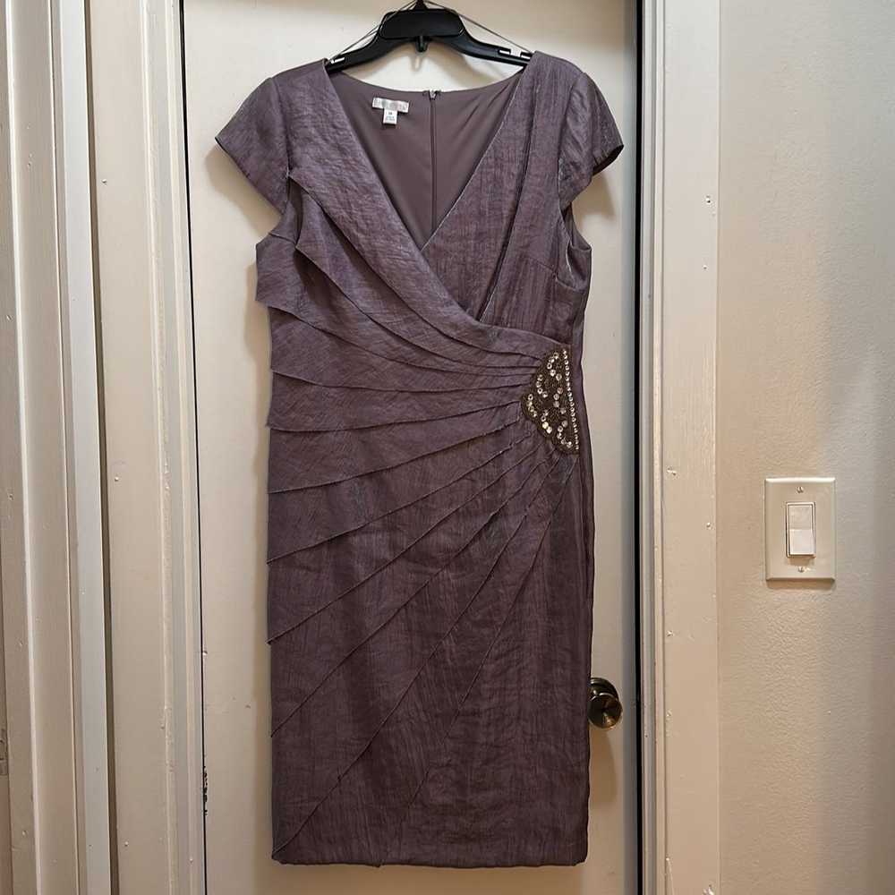 London Times Purple Sheath Dress Size 14 - image 1