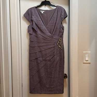 London Times Purple Sheath Dress Size 14 - image 1