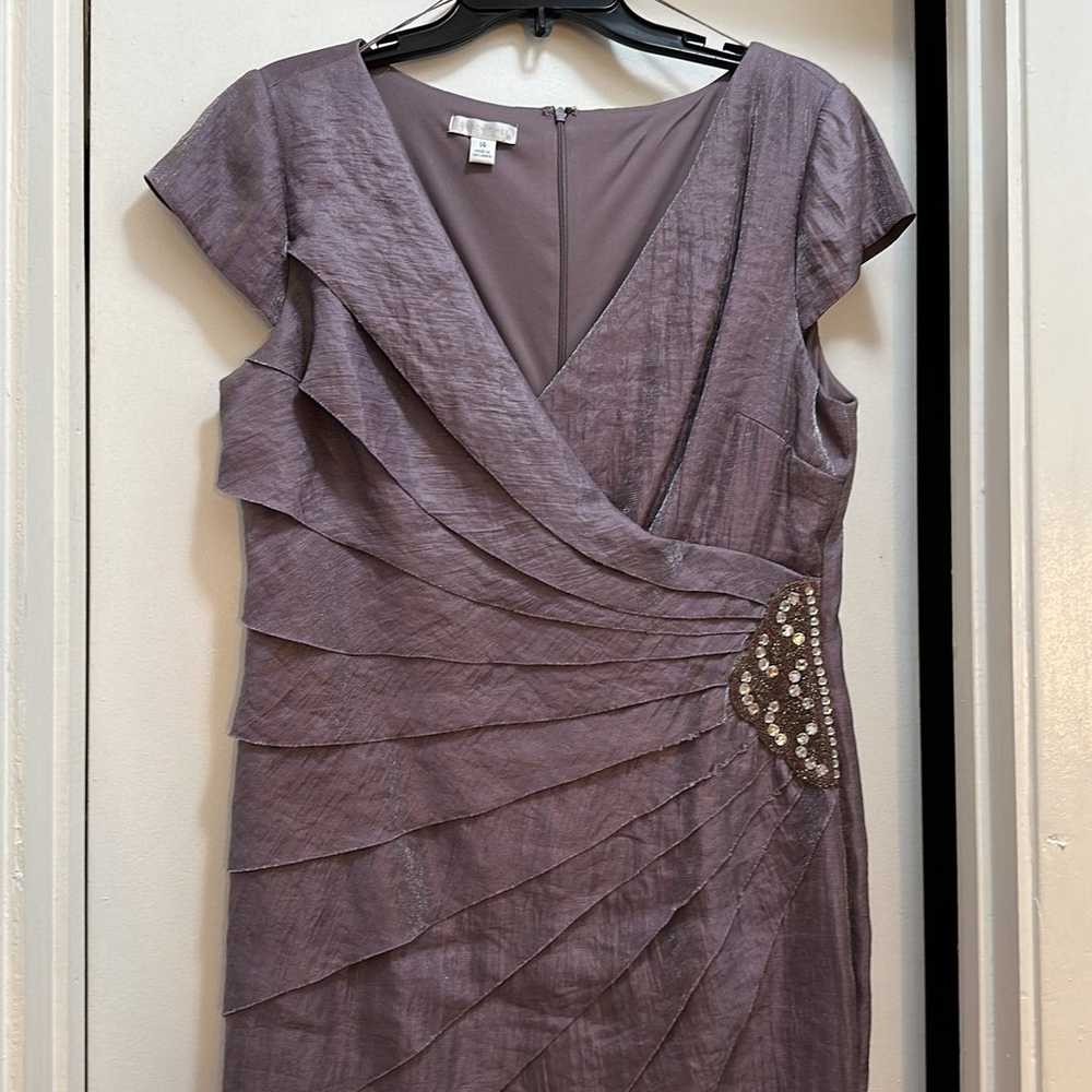 London Times Purple Sheath Dress Size 14 - image 2