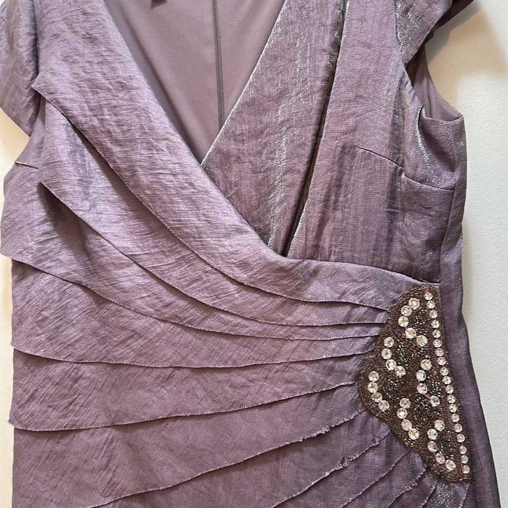 London Times Purple Sheath Dress Size 14 - image 3