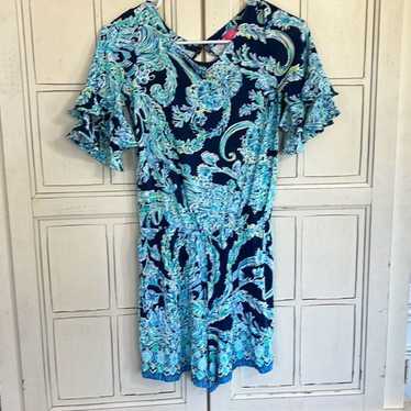 Lilly Pulitzer size XS knit rayon spandex romper - image 1
