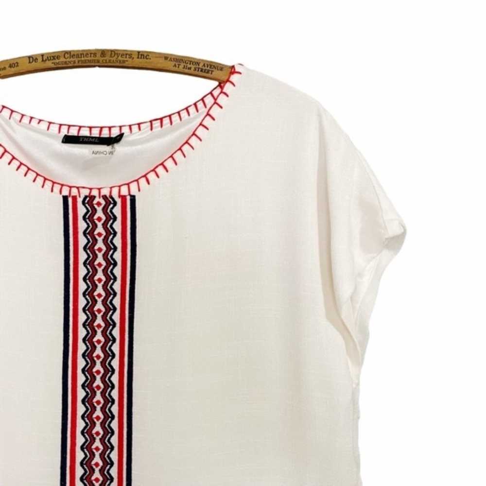 THML Mini Dress Boho Tribal Embroidered Dropped W… - image 3