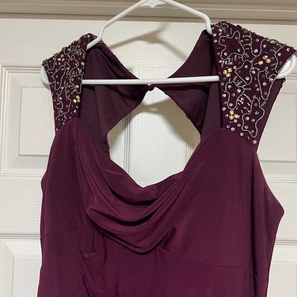 XScape Maroon Beaded Gown - image 2